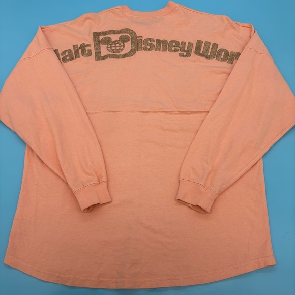 Walt Disney World WDW 1971 Spirit Jersey Peach Rose Gold Glitter Women’s M - Picture 1 of 8